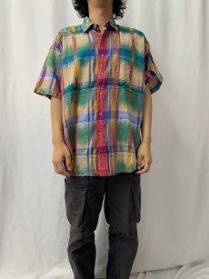 画像2: 80〜90's L.L.Bean USA製 チェック柄シャツ XL (2)