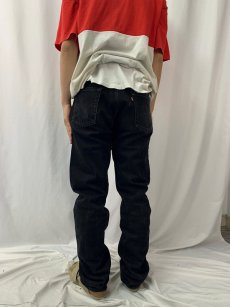 画像4: 90's Levi's 505 USA製 サルファブラックデニムパンツ W31 (4)