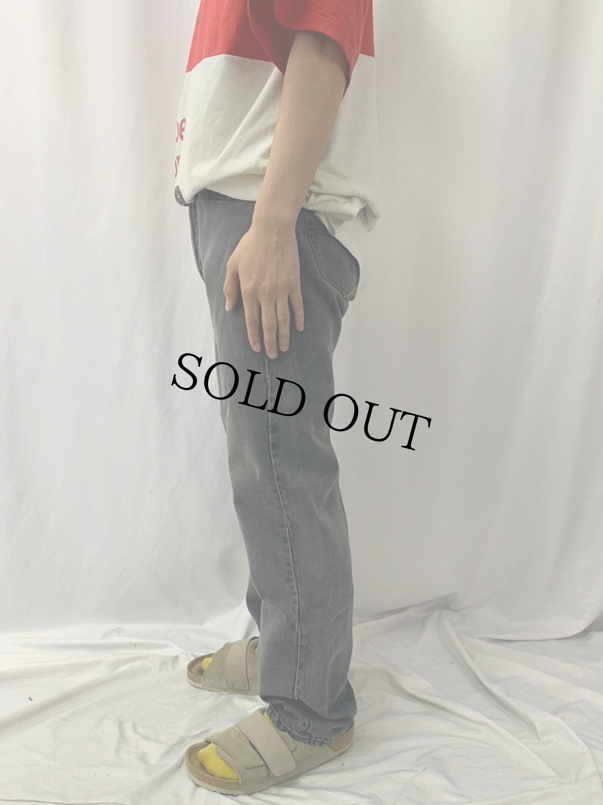 画像3: 90's Levi's 501 USA製 サルファブラックデニムパンツ W32 (3)