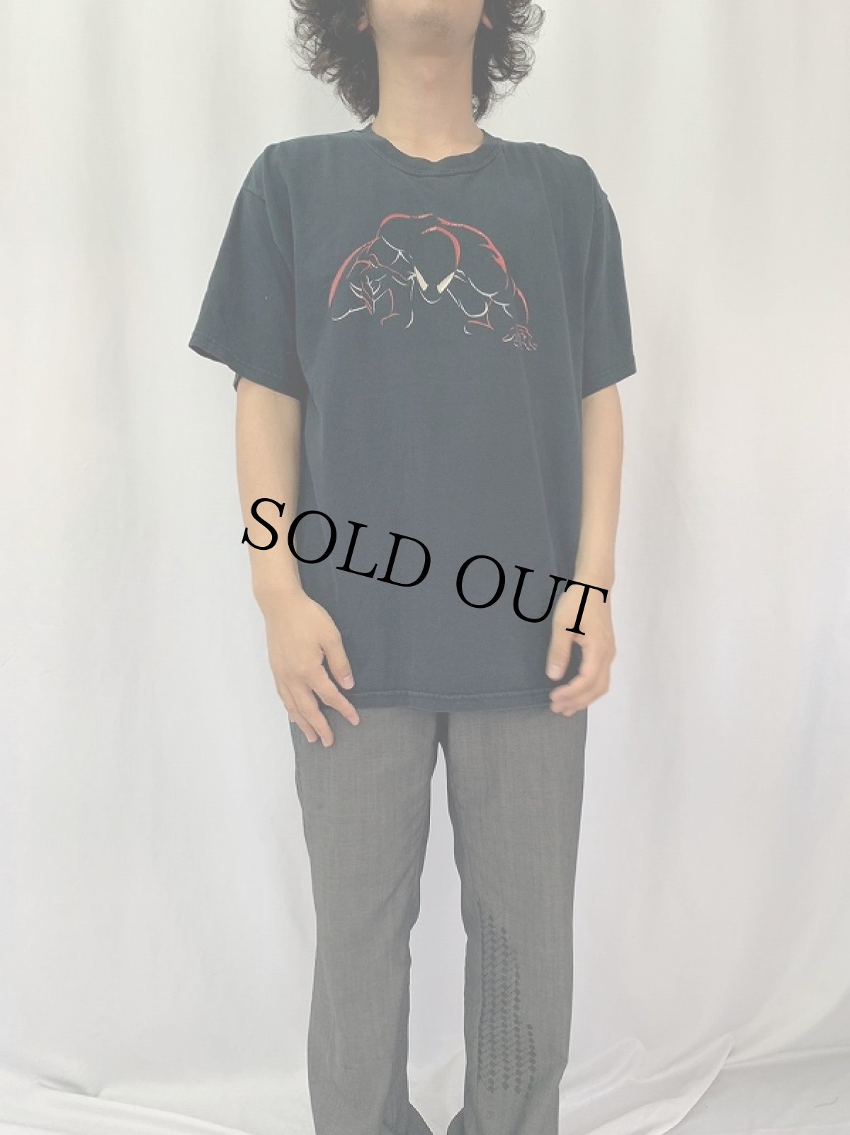 画像3: MARVEL SPIDER-MAN キャラクタープリントTシャツ BLACK L (3)