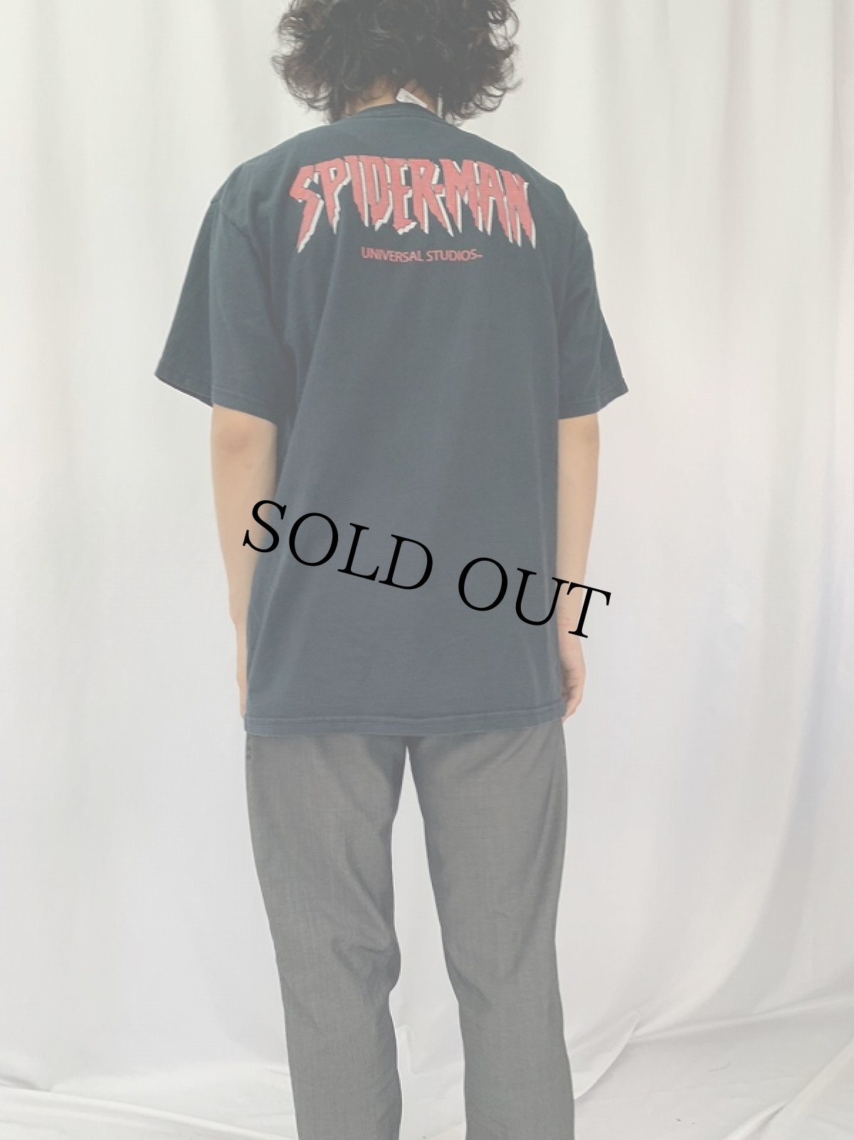 画像5: MARVEL SPIDER-MAN キャラクタープリントTシャツ BLACK L (5)