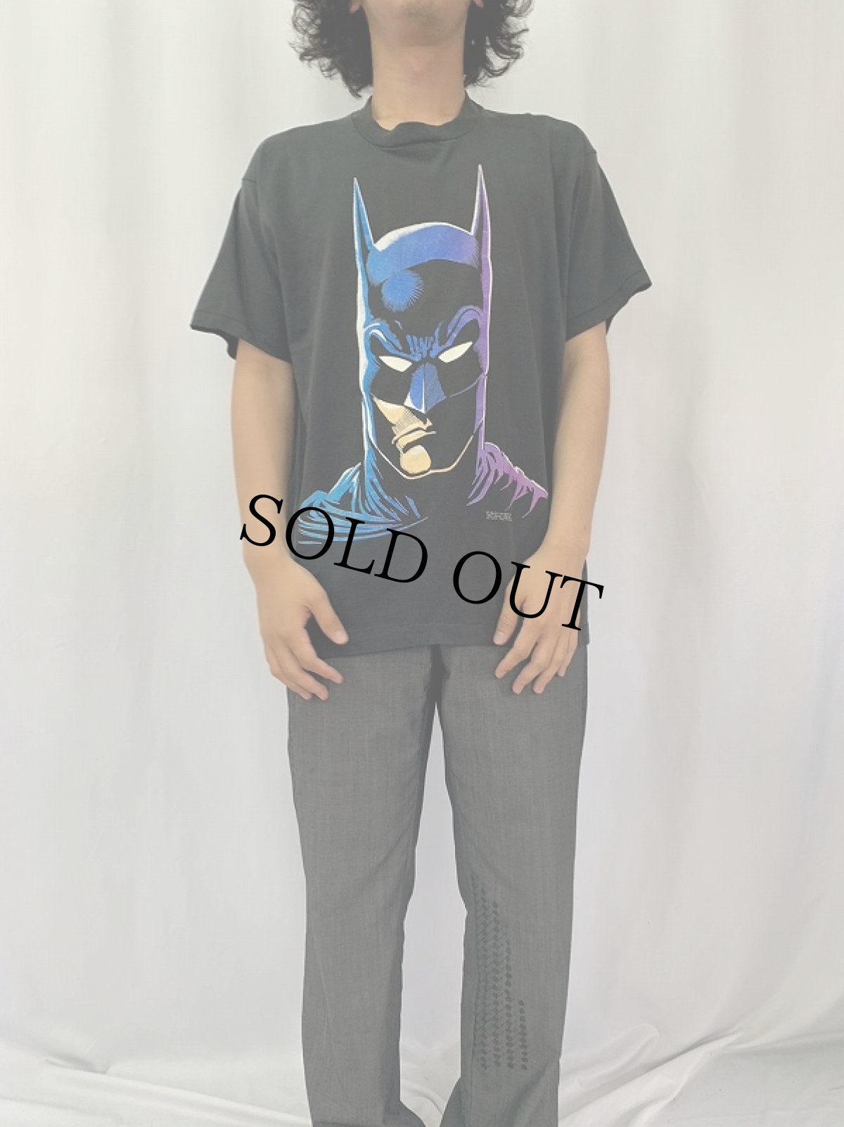 画像2: 80's DC COMICS BATMAN CANADA製 キャラクタープリントTシャツ XL (2)