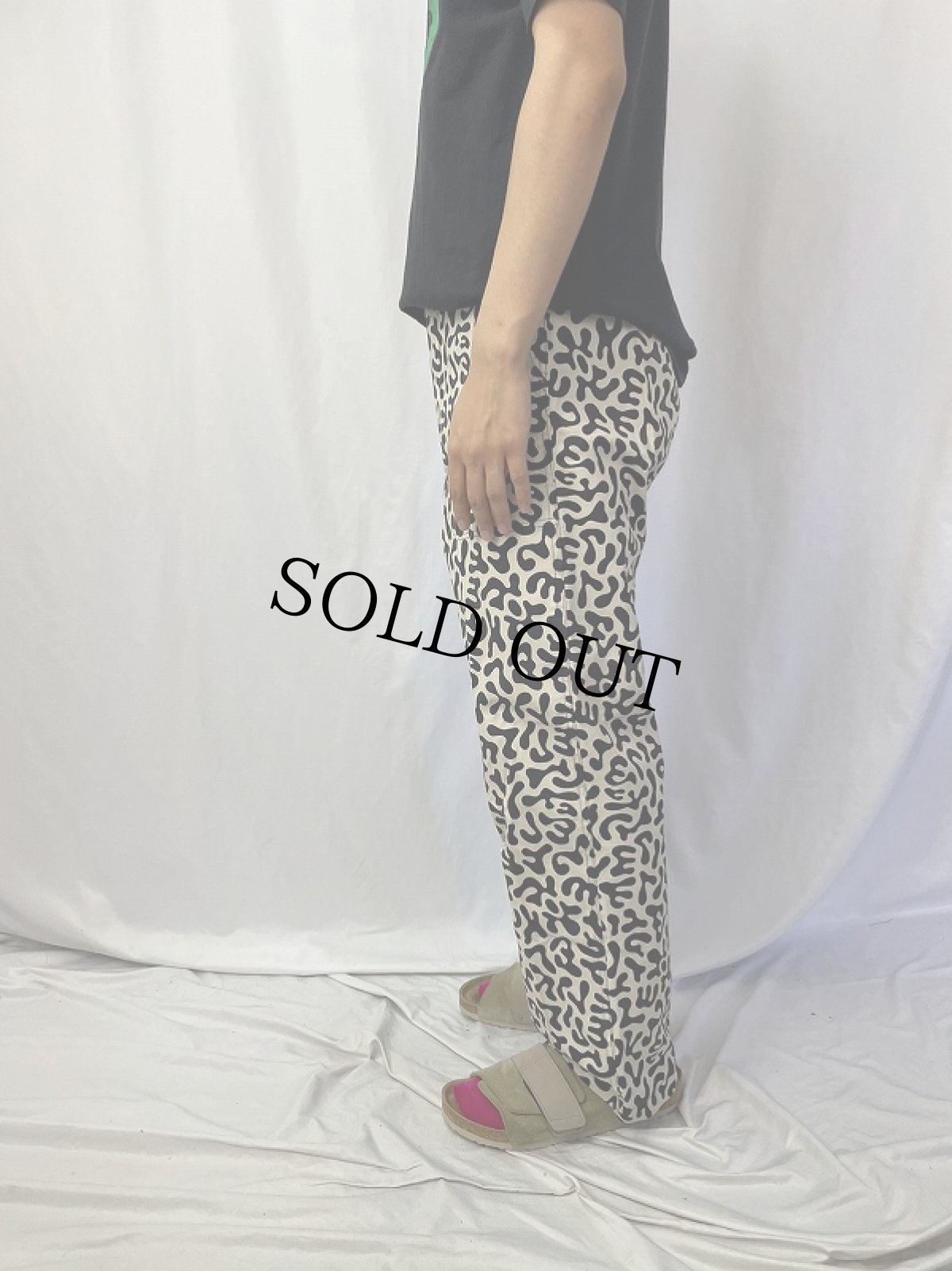 画像3: 70's 韓国 学生軍事訓練用 バクテリア迷彩 HBTパンツ W30 (3)