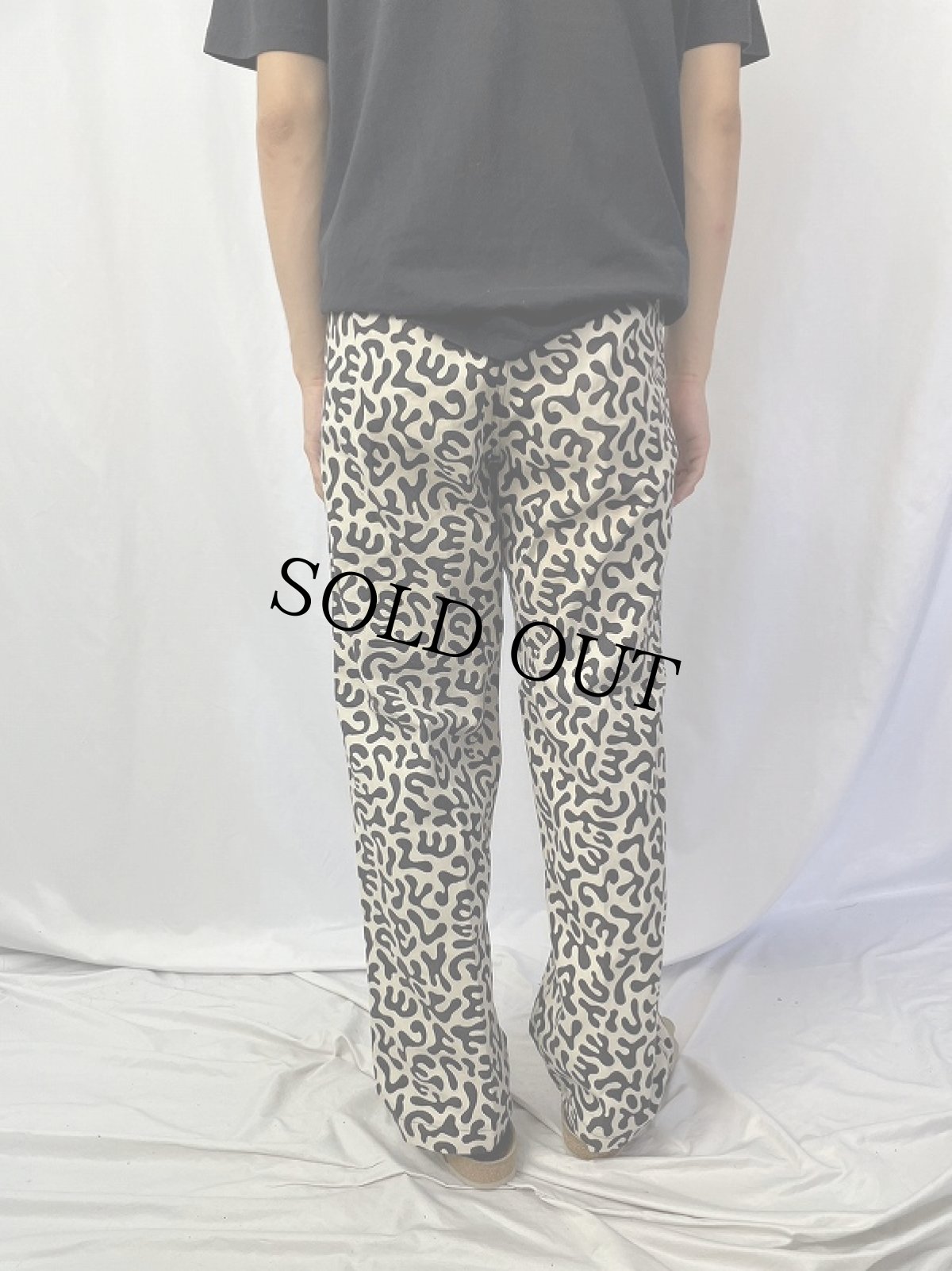 画像4: 70's 韓国 学生軍事訓練用 バクテリア迷彩 HBTパンツ W30 (4)