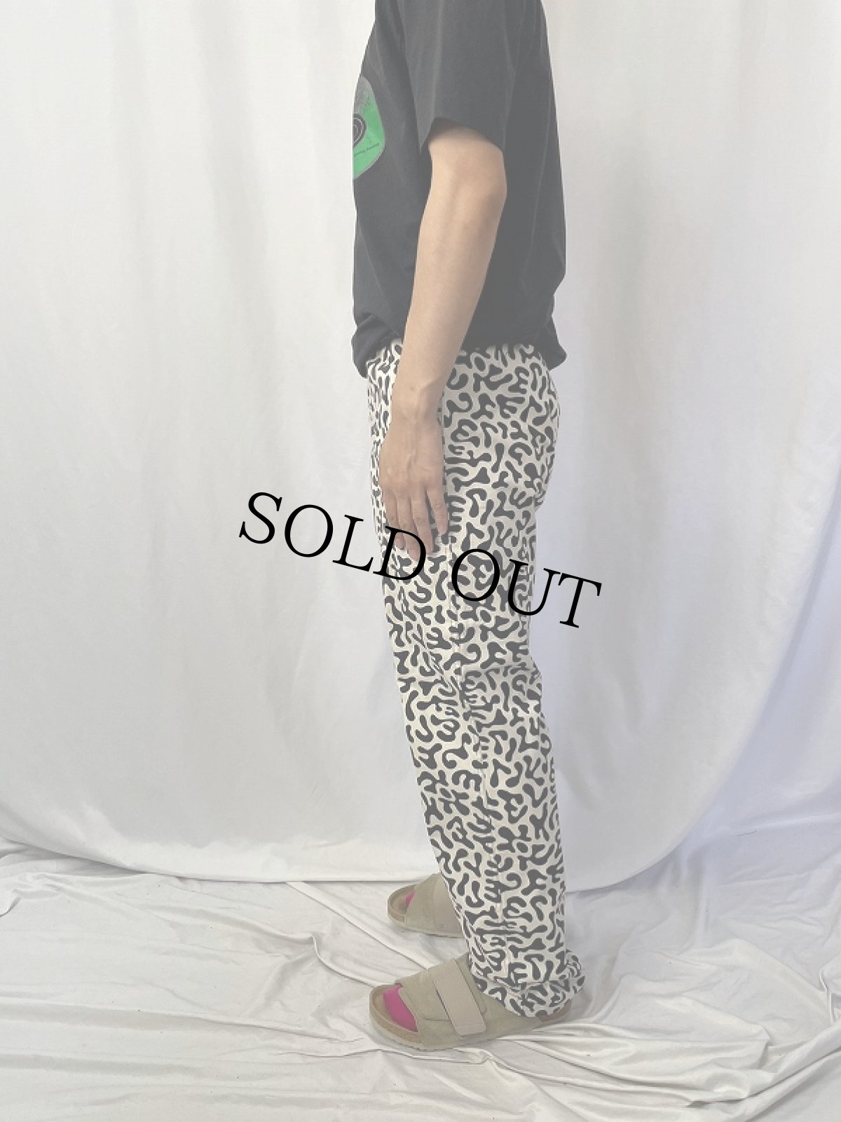 画像3: 70's 韓国 学生軍事訓練用 バクテリア迷彩 HBTパンツ W31 (3)