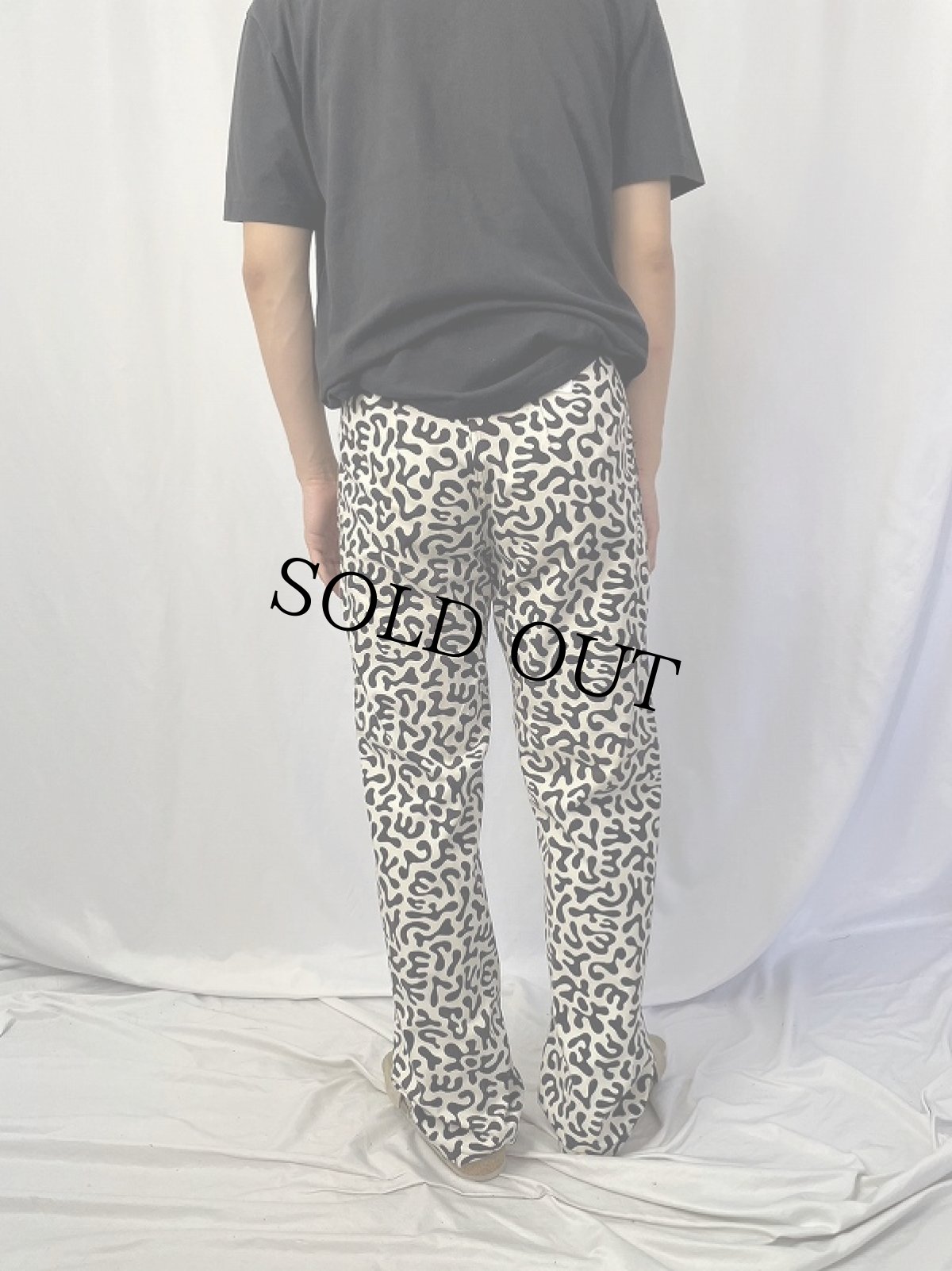 画像4: 70's 韓国 学生軍事訓練用 バクテリア迷彩 HBTパンツ W31 (4)