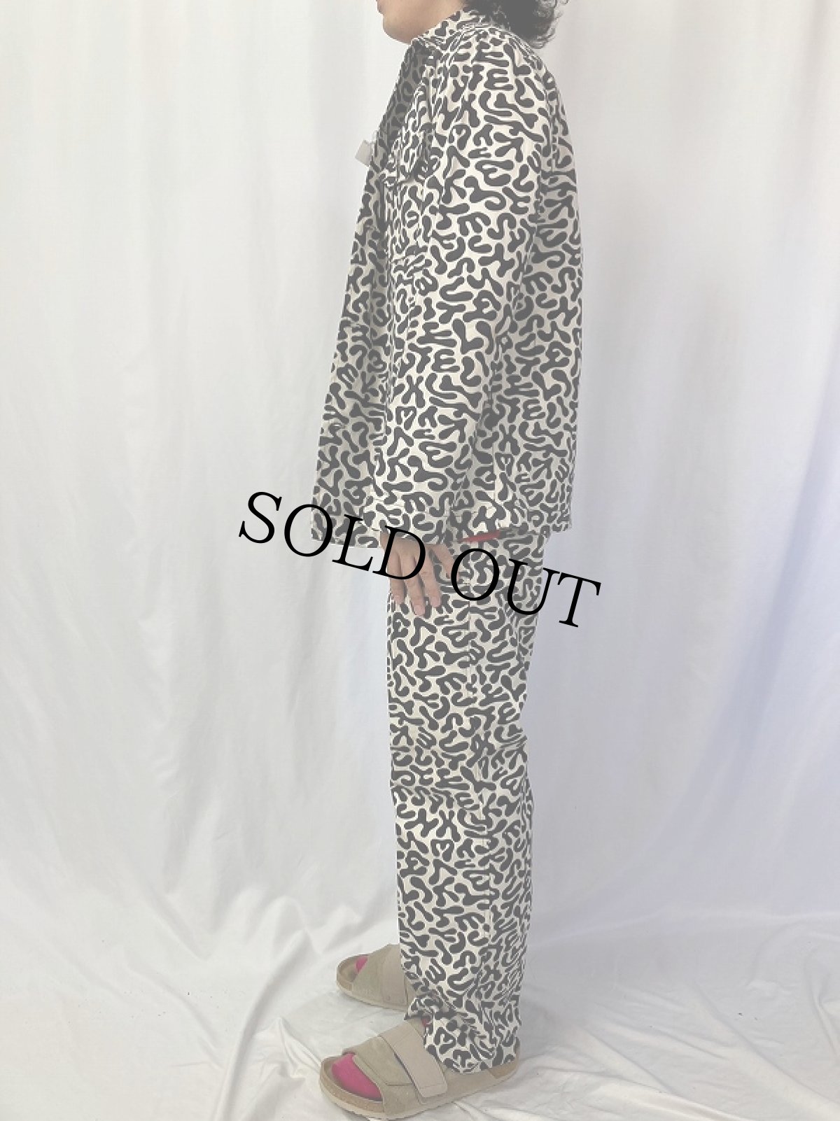 画像3: 70's 韓国 学生軍事訓練用 バクテリア迷彩 HBTシャツ/パンツ SETUP (3)