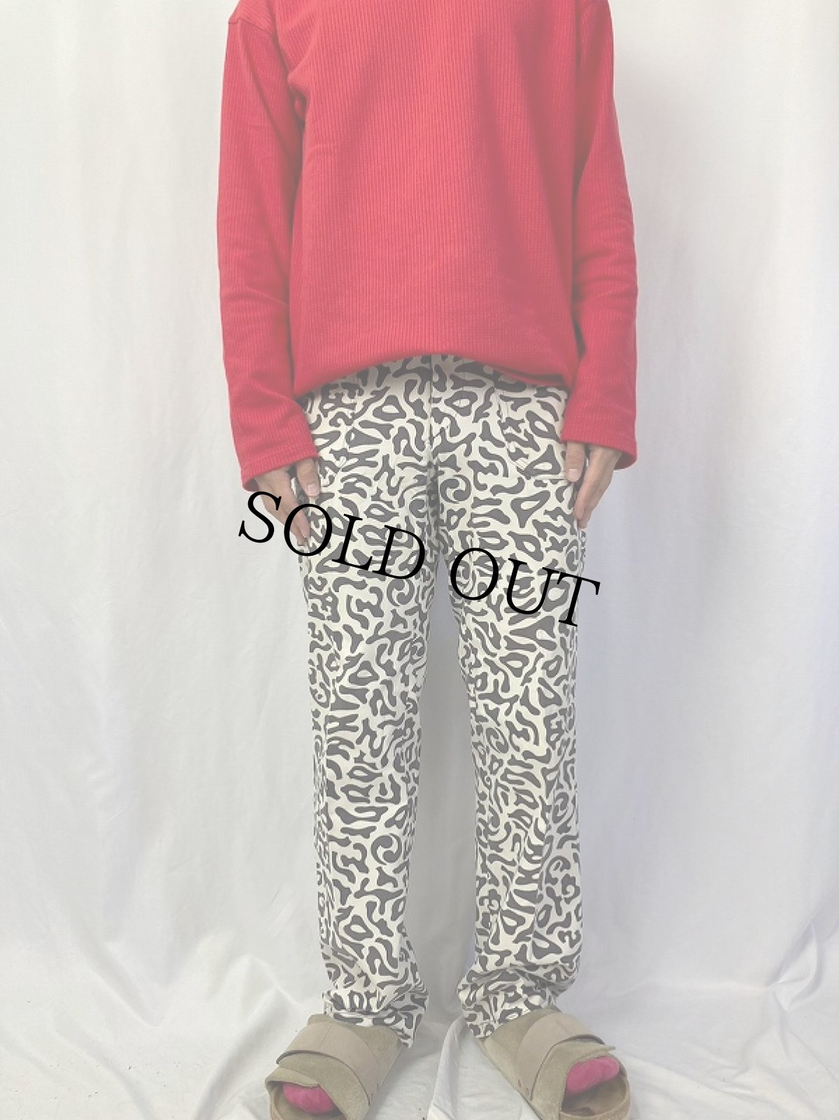 画像2: 70's 韓国 学生軍事訓練用 バクテリア迷彩 HBTパンツ W30 (2)