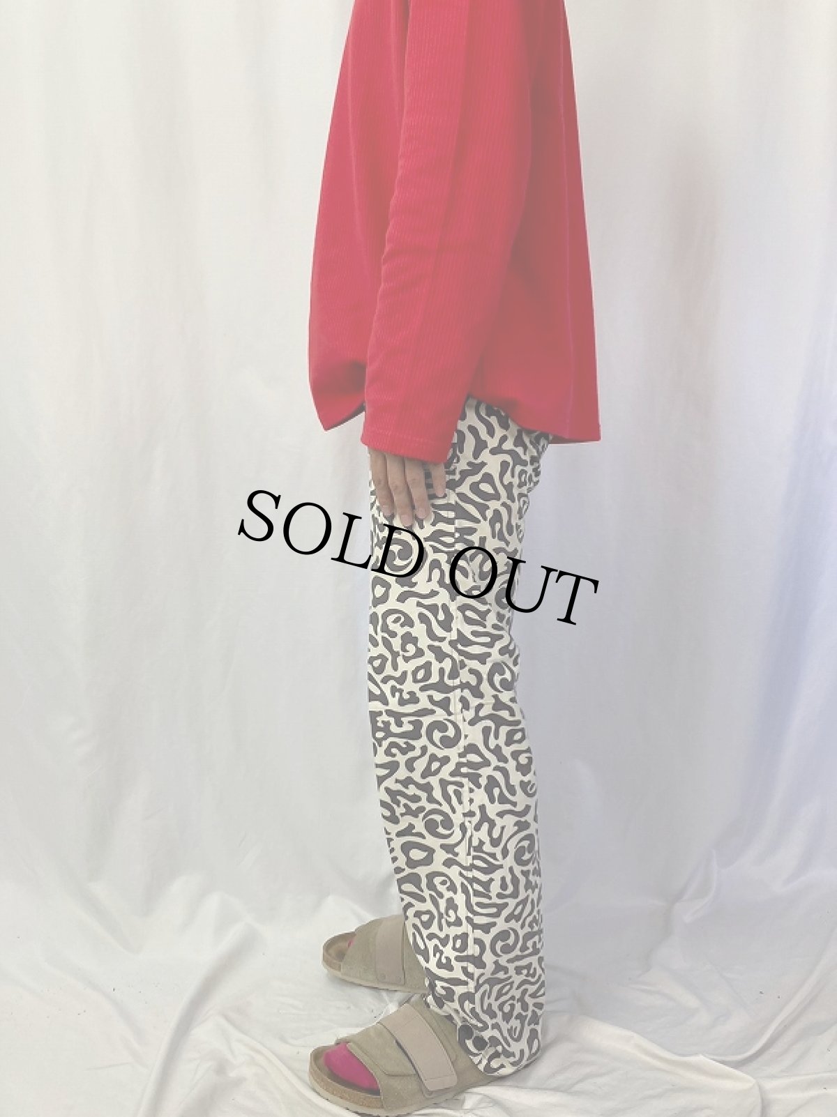 画像4: 70's 韓国 学生軍事訓練用 バクテリア迷彩 HBTパンツ W30 (4)