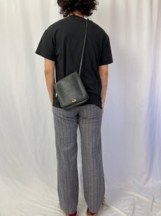 画像2: 80's COACH USA製 レザーショルダーバッグ BLACK (2)