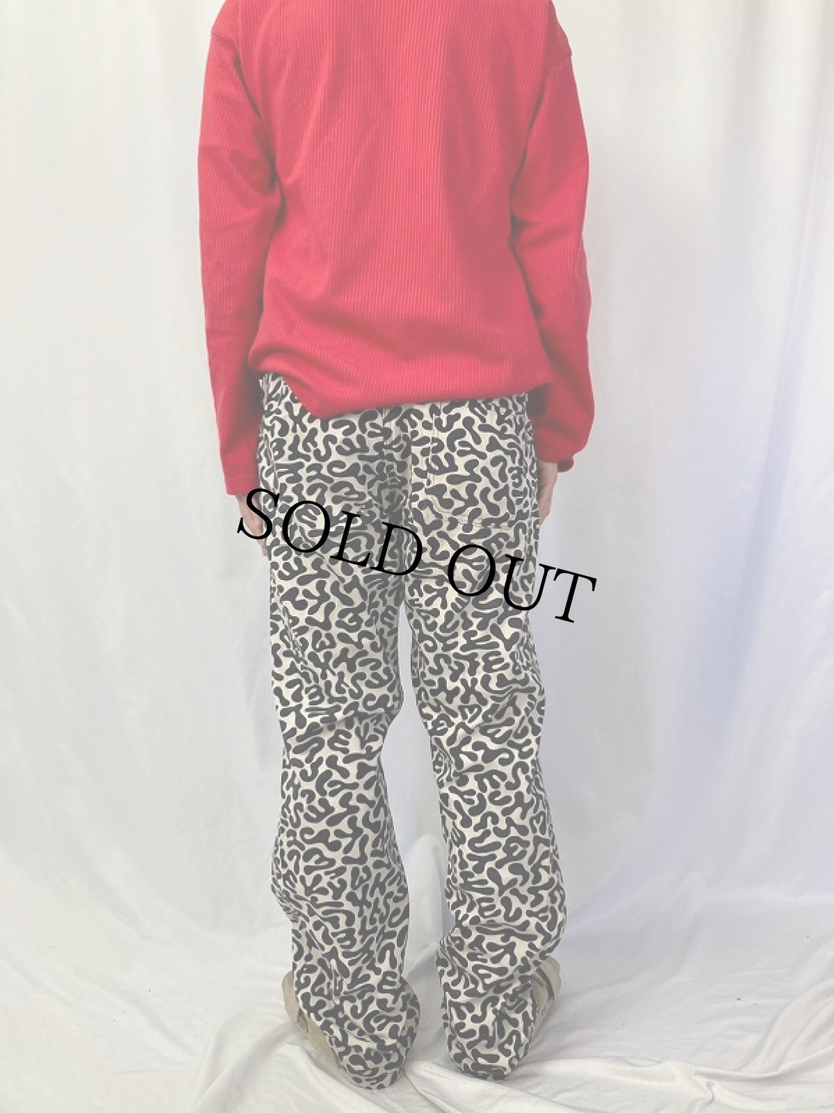 画像3: 70's 韓国 学生軍事訓練用 バクテリア迷彩 コットンツイルパンツ W34 (3)