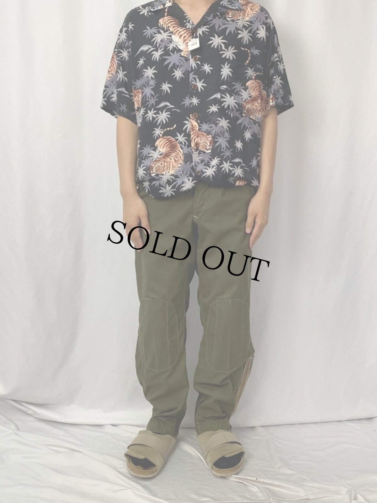 画像2: 70〜80's イタリア軍 パラシュートパンツ W30 (2)