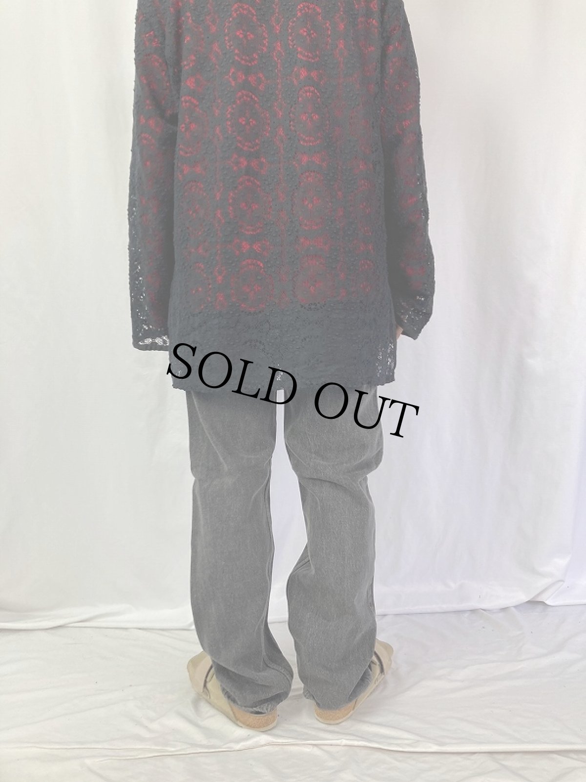 画像4: 90's Levi's 501 USA製 ブラックデニムパンツ W35 (4)