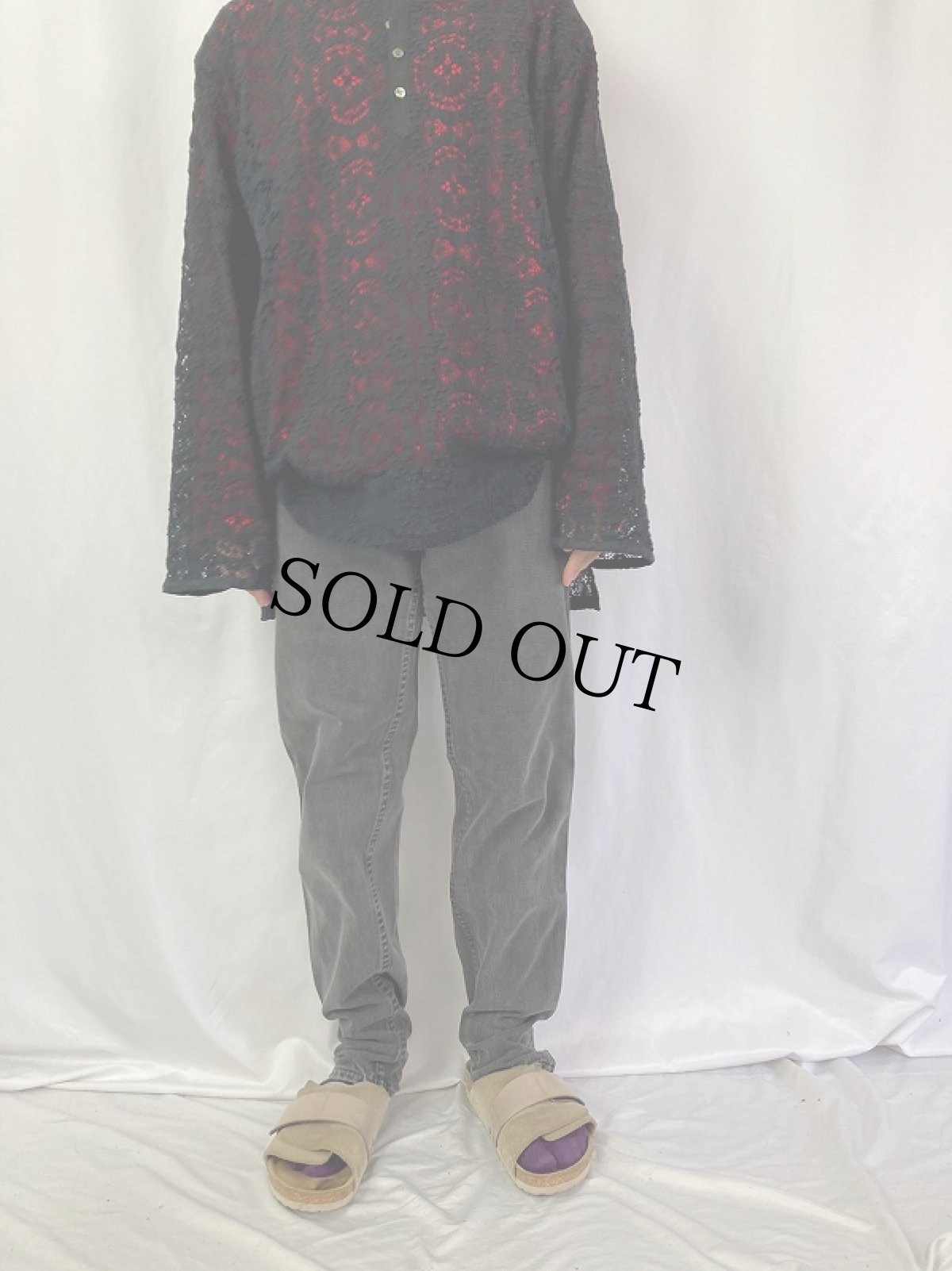 画像2: 90's Levi's USA製 "サルファブラック" ブラックデニムテーパードパンツ W30 (2)