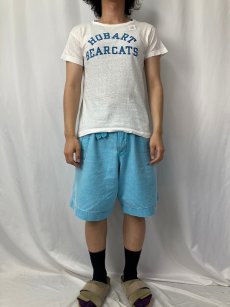 画像2: 60's〜 "HOBART EARCATS" フロッキープリントTシャツ (2)