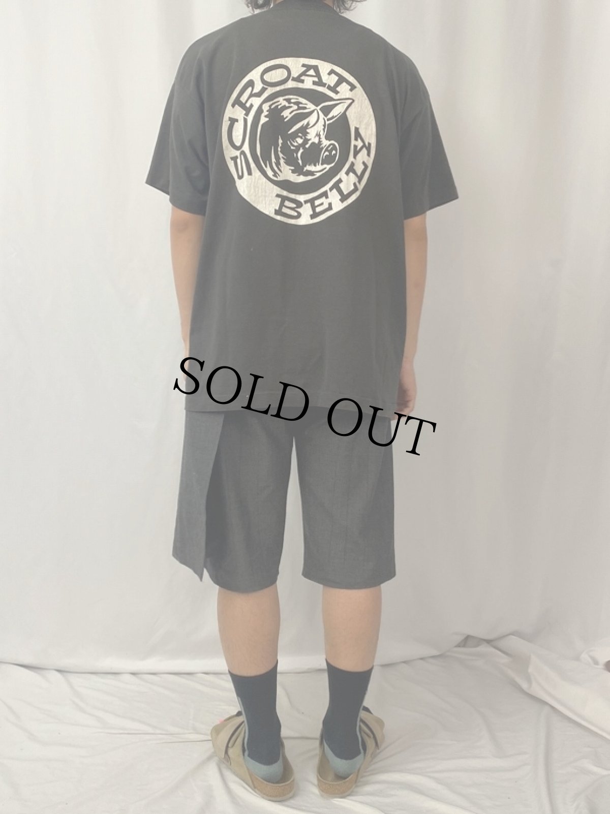 画像5: 90's USA製 SCROAT BELLY バンドTシャツ BLACK XL (5)