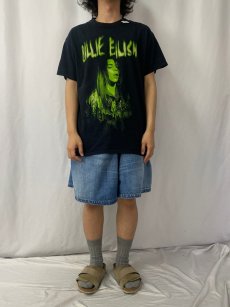 画像2: Billie Eilish ミュージシャンフォトプリントTシャツ BLACK L (2)
