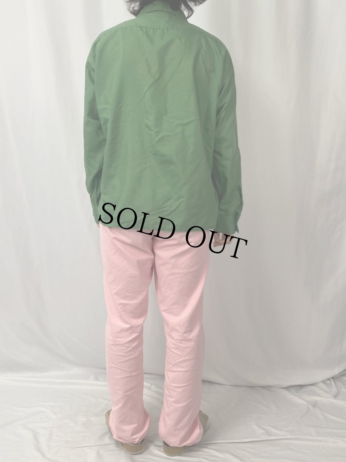 画像4: 60's "PERMANENT PRESS" USA製 ポリエステル×コットン オープンカラーシャツ L (4)