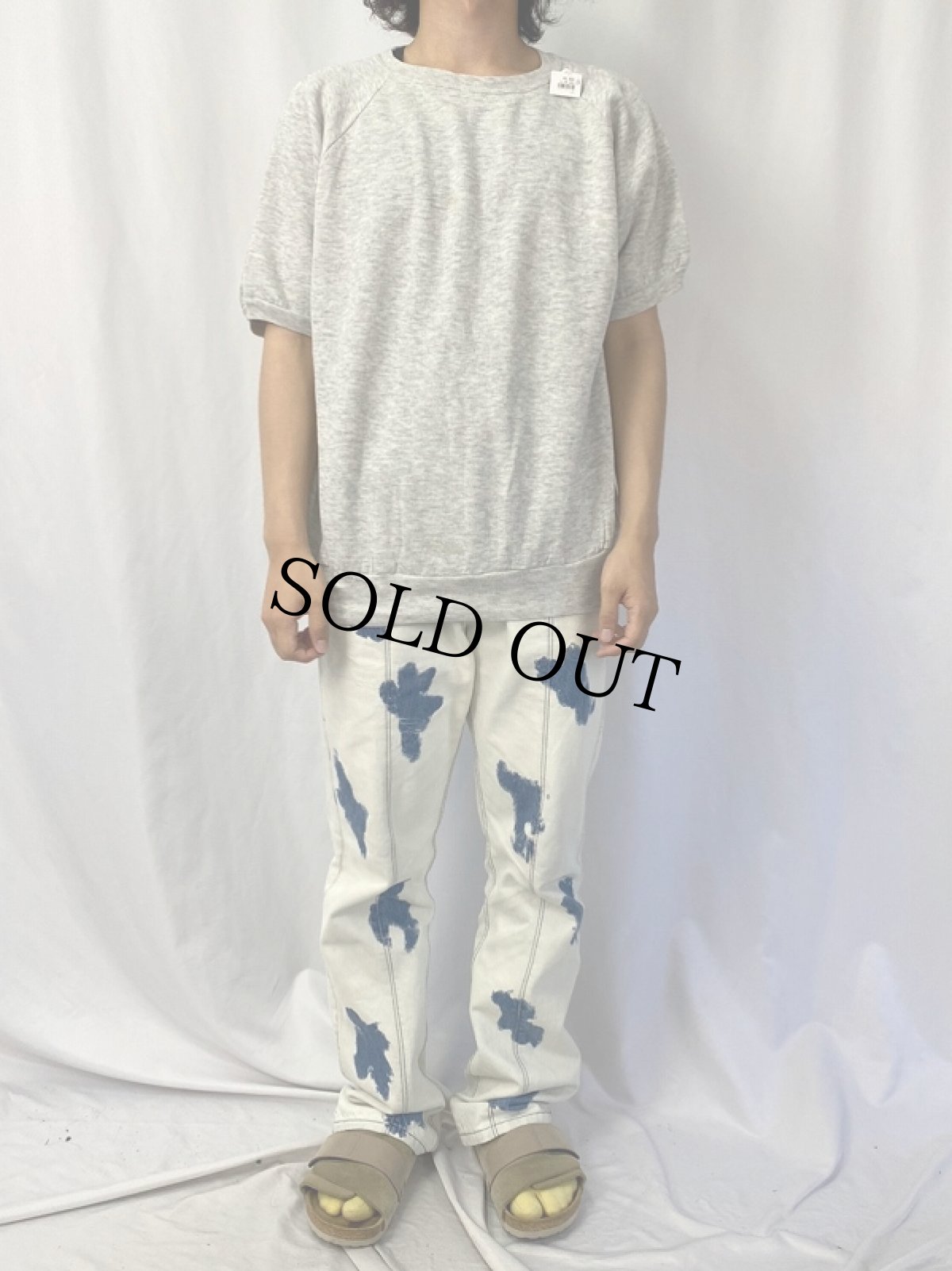 画像2: 70's〜 無地 ラグラン半袖スウェット (2)