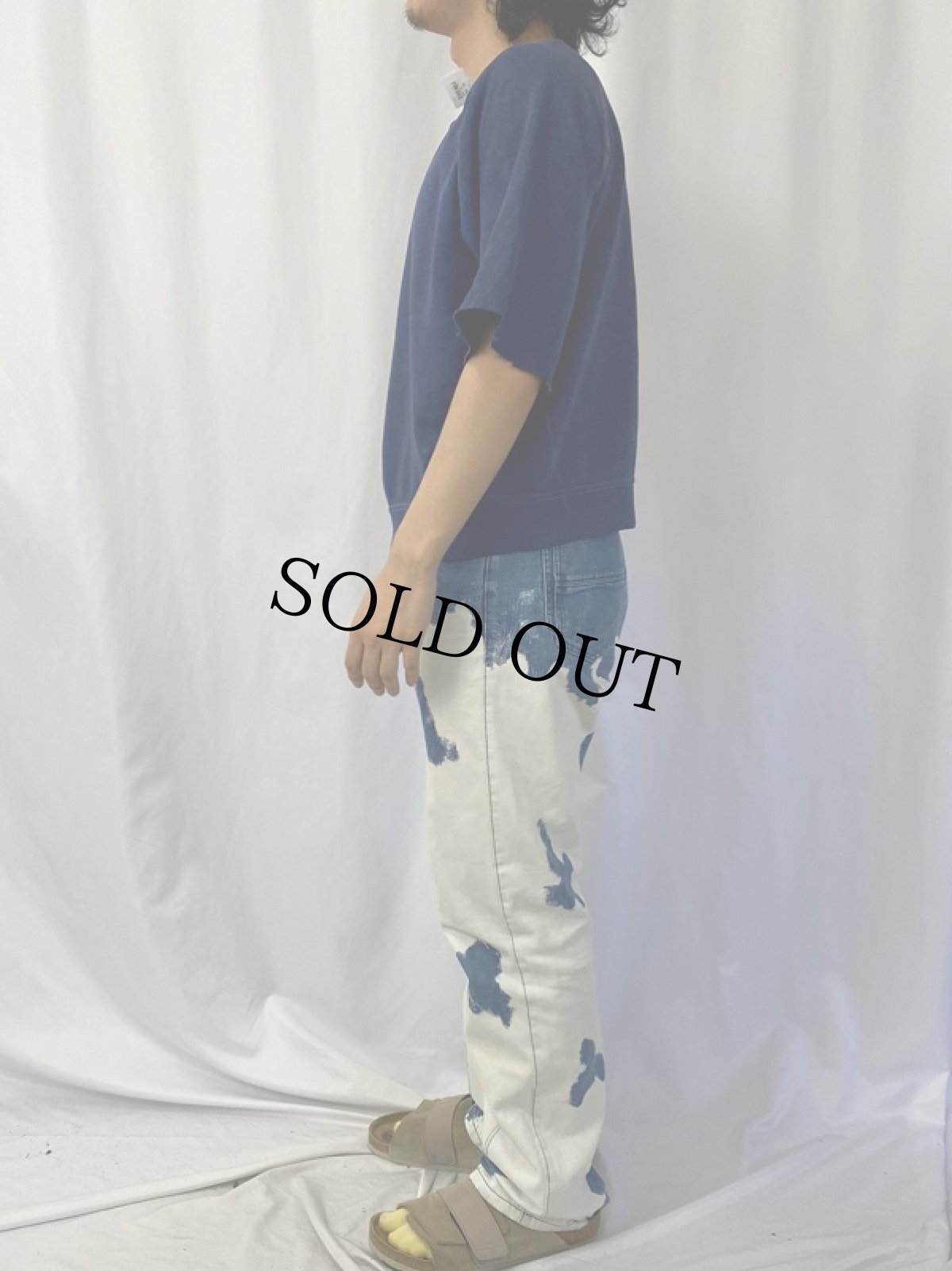 画像3: 60's〜 カットオフ 無地 ラグラン半袖スウェット (3)