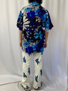 画像4: 70's Hukilau Fashions オールオーバーパターン アロハシャツ (4)