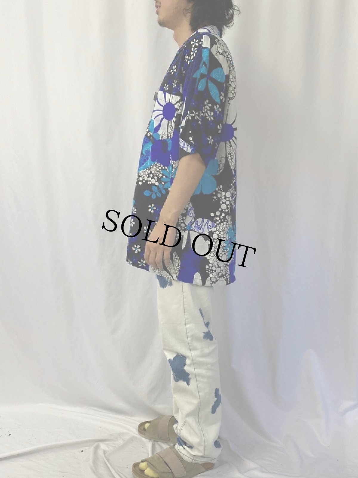 画像3: 70's Hukilau Fashions オールオーバーパターン アロハシャツ (3)