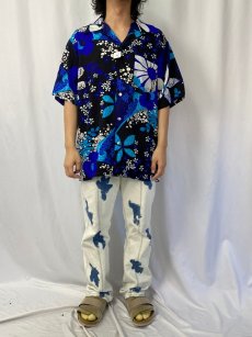 画像2: 70's Hukilau Fashions オールオーバーパターン アロハシャツ (2)