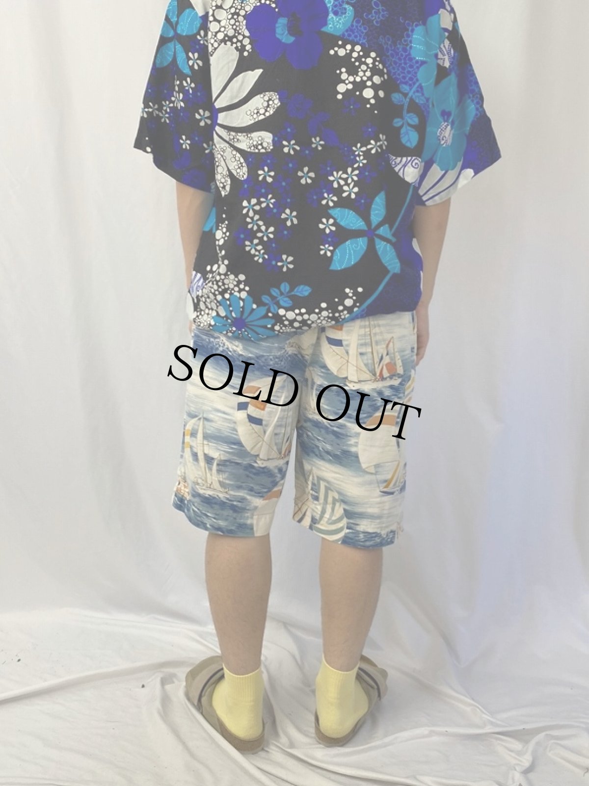 画像4: POLO Ralph Lauren セーリング柄 コットンショーツ W35 (4)