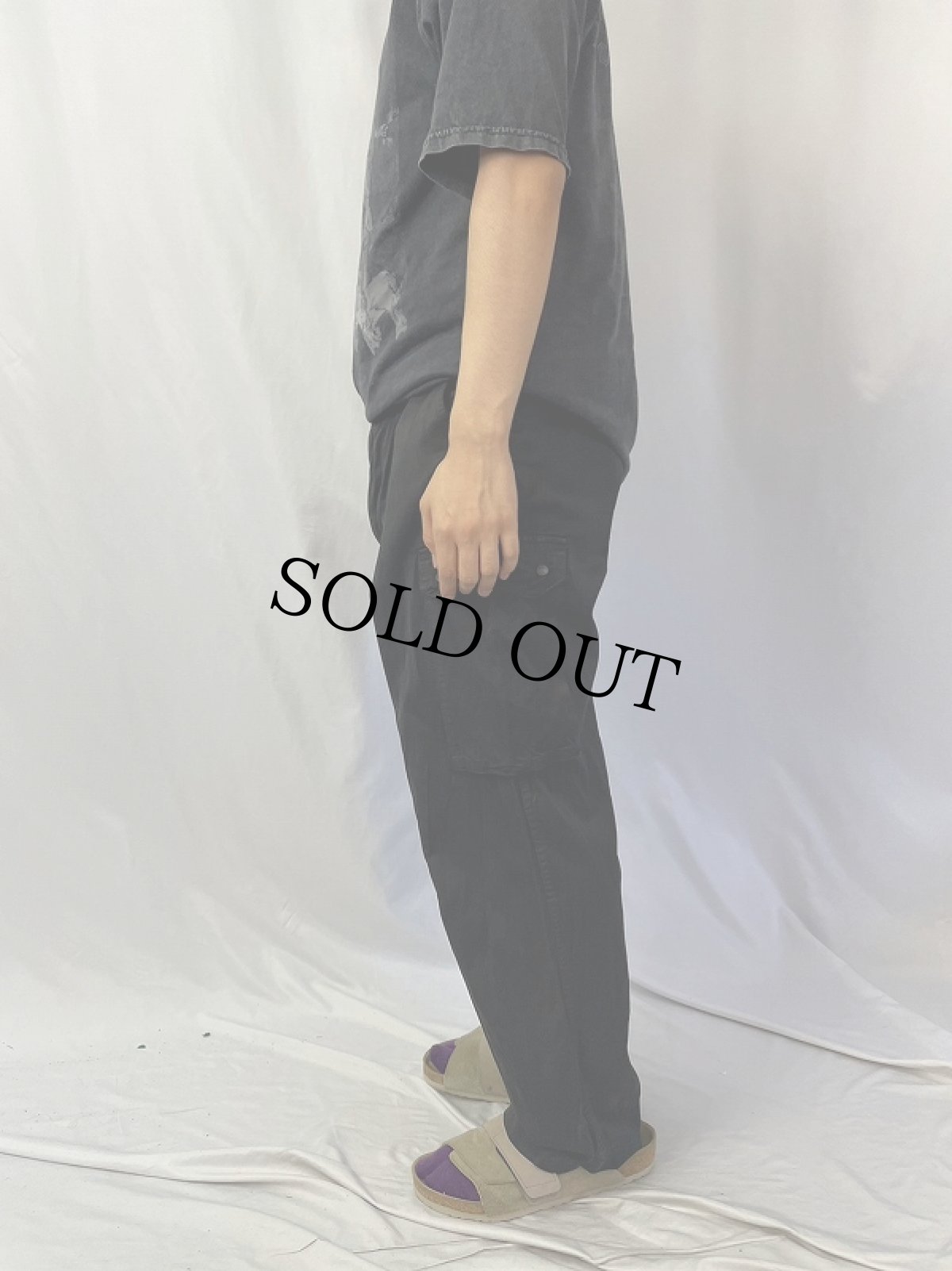 画像3: 90's GERMAN ARMY オーバーダイコットンカーゴパンツ W35 (3)