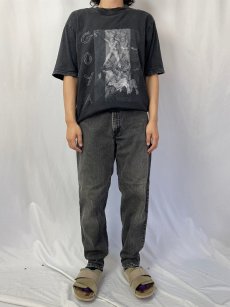 画像2: 90's Levi's 550 USA製 オレンジタブ サルファブラックデニムパンツ W31 (2)