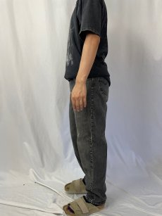 画像3: 90's Levi's 550 USA製 オレンジタブ サルファブラックデニムパンツ W31 (3)