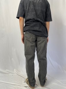 画像4: 90's Levi's 550 USA製 オレンジタブ サルファブラックデニムパンツ W31 (4)