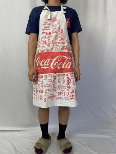 画像2: 80's Coca-Cola ロゴプリント エプロン (2)