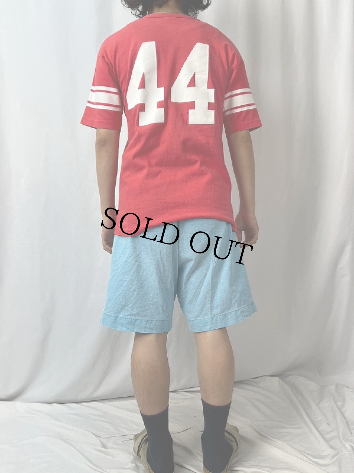 画像5: 70〜80's Champion バータグ USA製 "GEORGIA 44" フットボールTシャツ L (5)