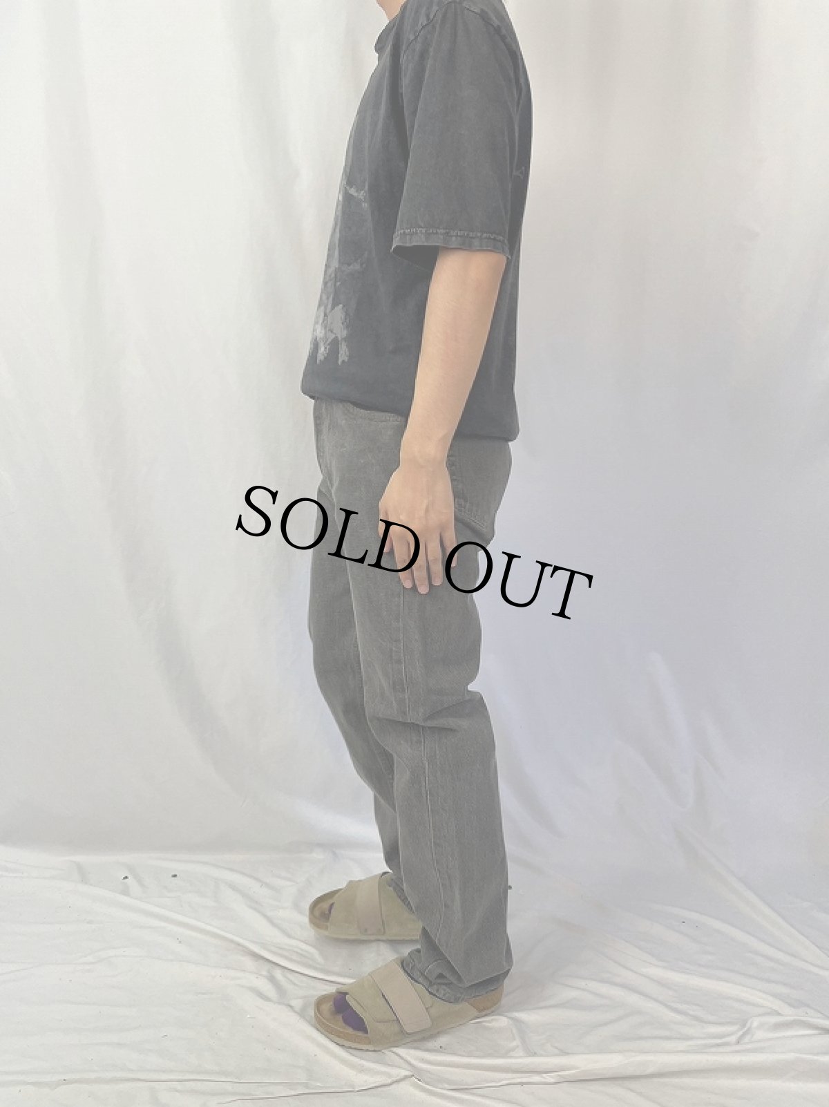 画像3: 90's Levi's 501 USA製 ブラックデニムパンツ W33 (3)