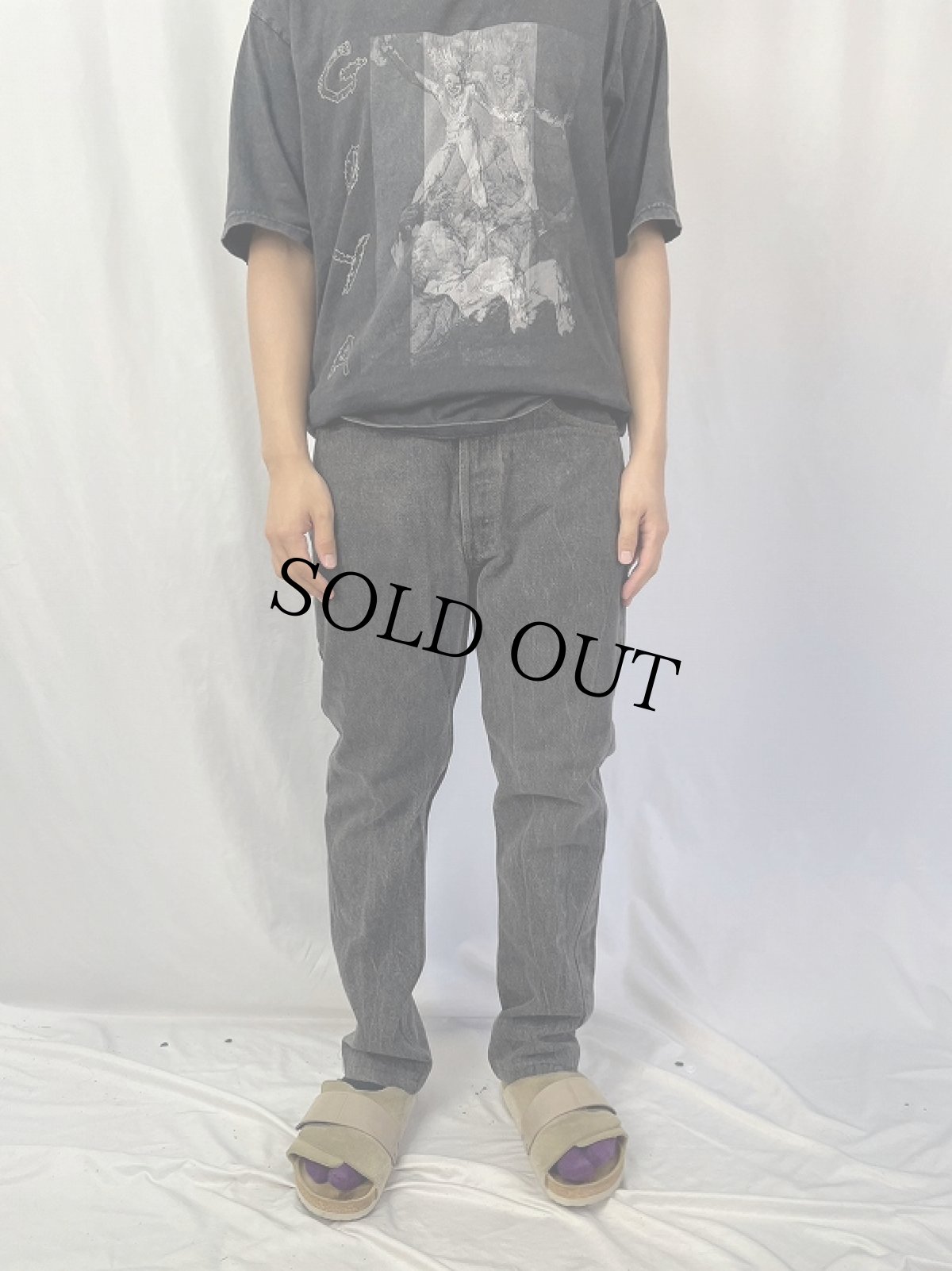 画像2: 90's Levi's 501 USA製 ブラックデニムパンツ W33 (2)