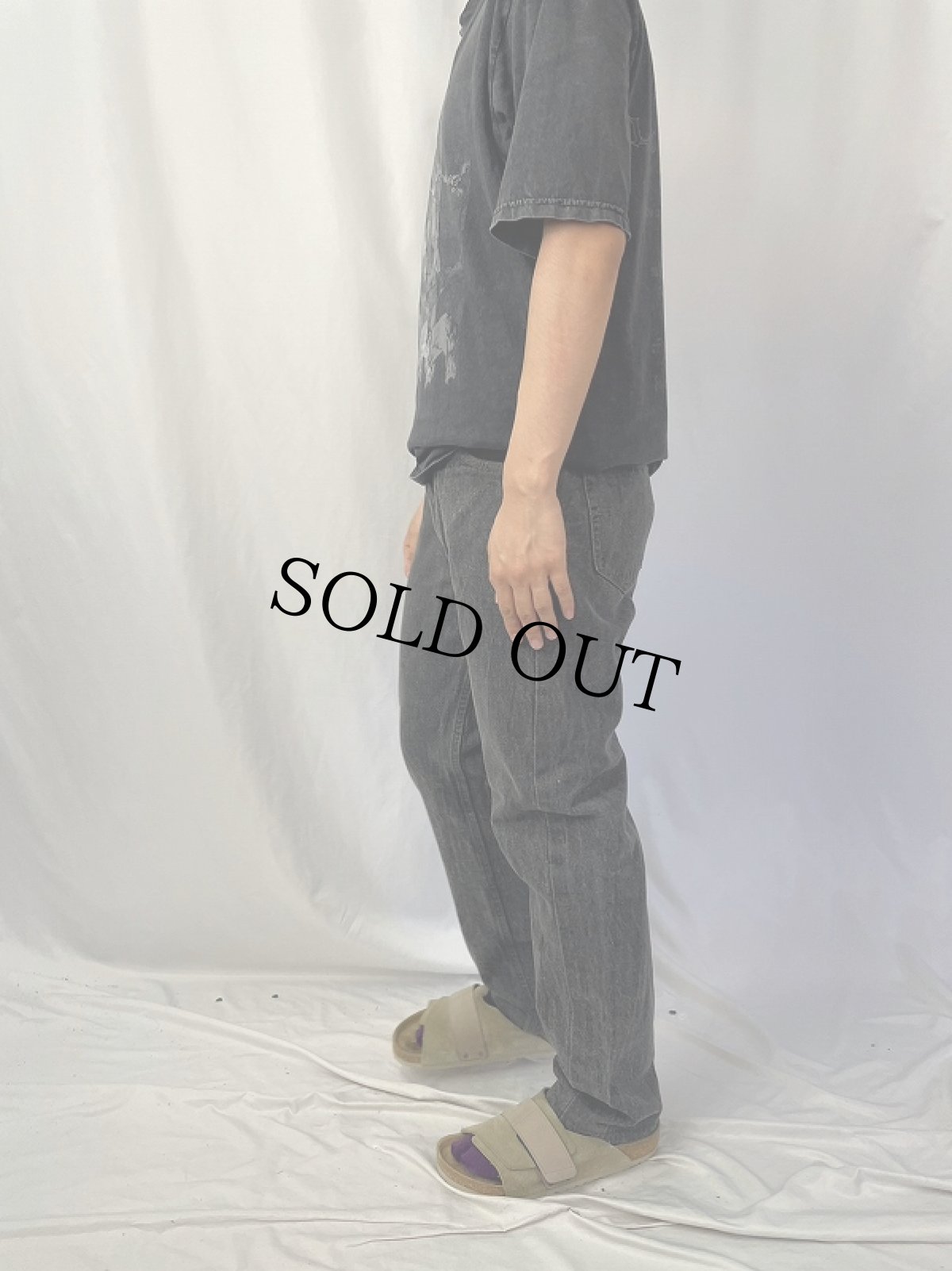 画像3: 90's Levi's 501 USA製 ブラックデニムパンツ W33 (3)