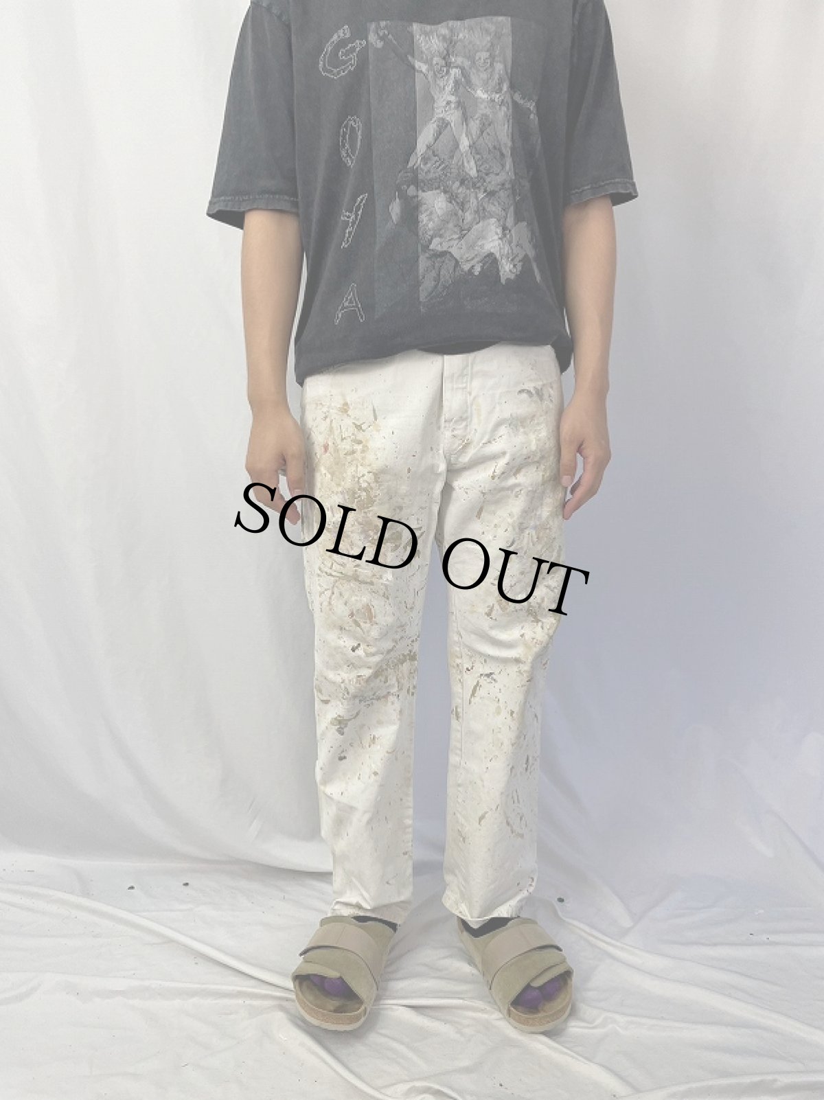 画像2: Dickies ペンキペイント ペインターパンツ W31 (2)