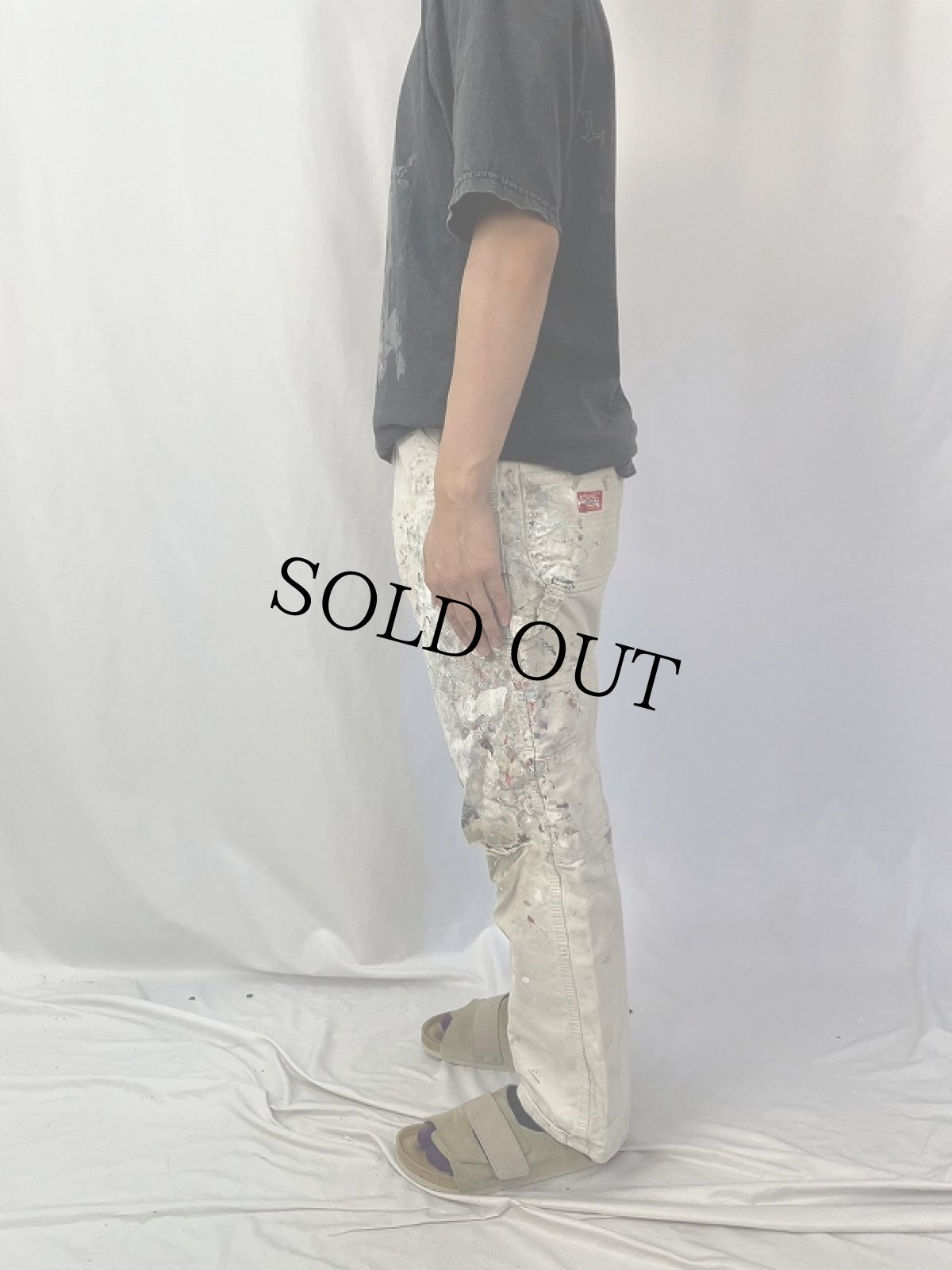 画像3: Dickies ペンキペイント ペインターパンツ W33 (3)