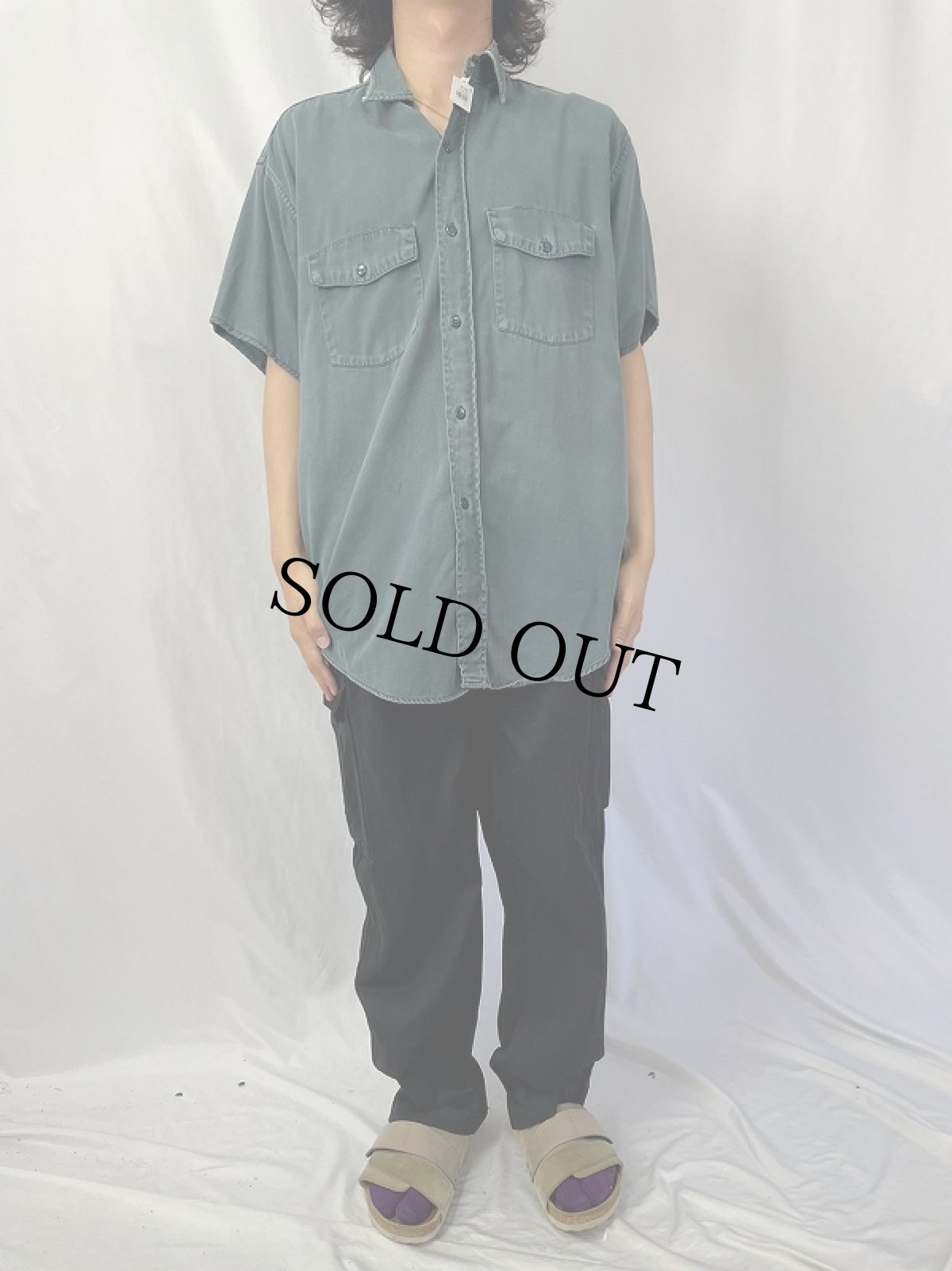 画像2: 50〜60's POWR HOUSE コットンシャツ (2)