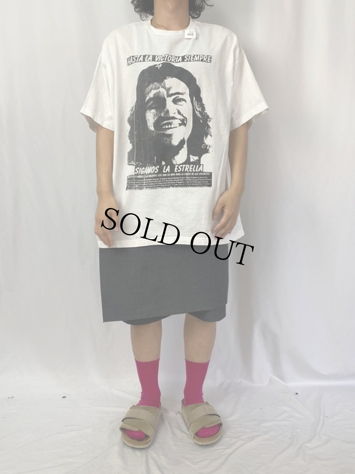 画像2: Che Guevara "HASTA LA VICTORIA SIEMPRE" 革命家プリントTシャツ (2)