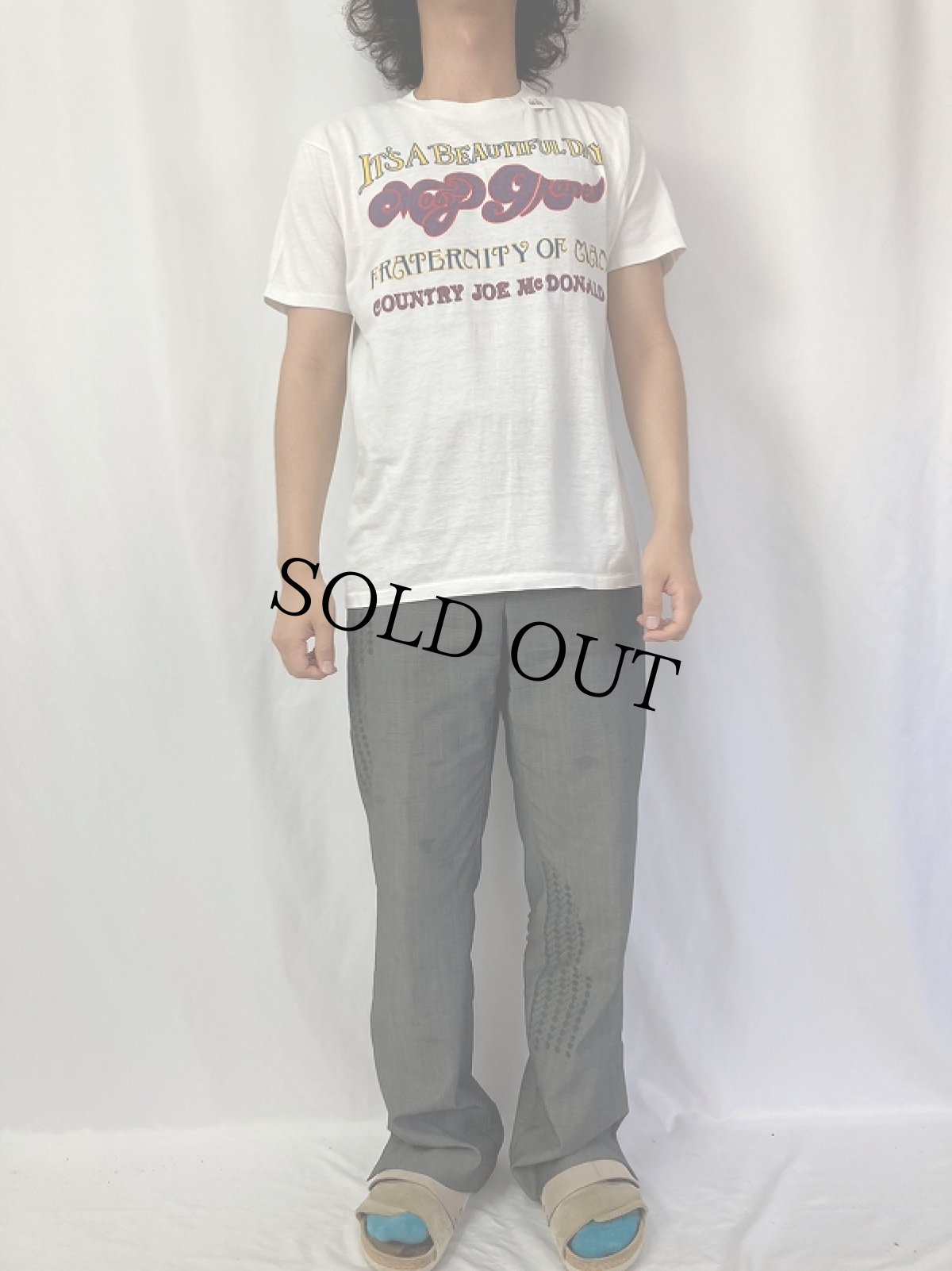 画像3: 80's USA製 サイケデリックロックバンドプリントTシャツ L (3)