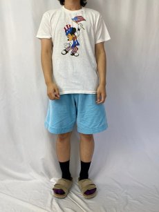 画像2: 70〜80's ブート USA製 MICKEY MOUSE キャラクタープリントTシャツ L (2)