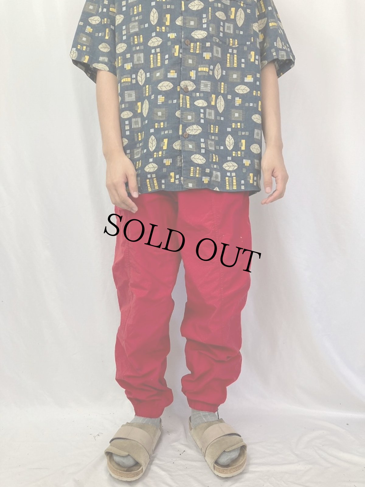 画像2: 90's POLO SPORT Ralph Lauren ロゴ刺繍 サイドジップナイロンパンツ W28-31 (2)