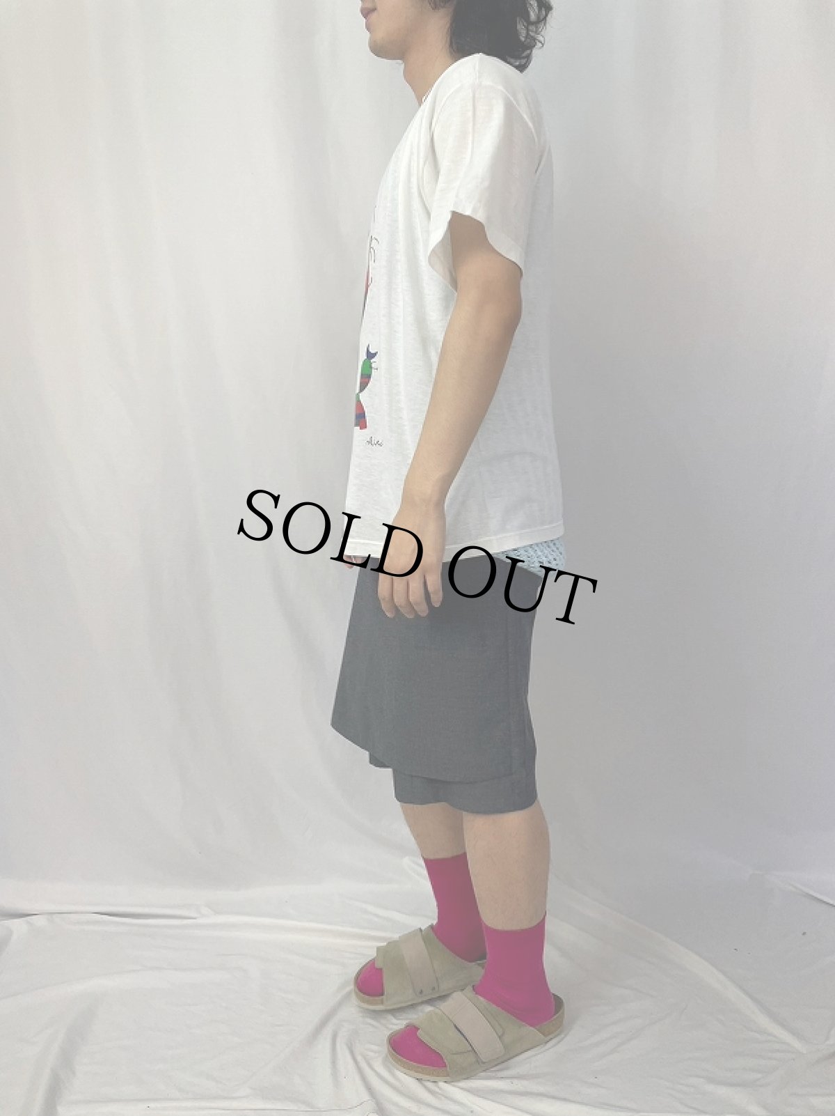 画像3: 80's〜 Joan Miro "Woman, Bird, Star" アートプリントTシャツ XL (3)