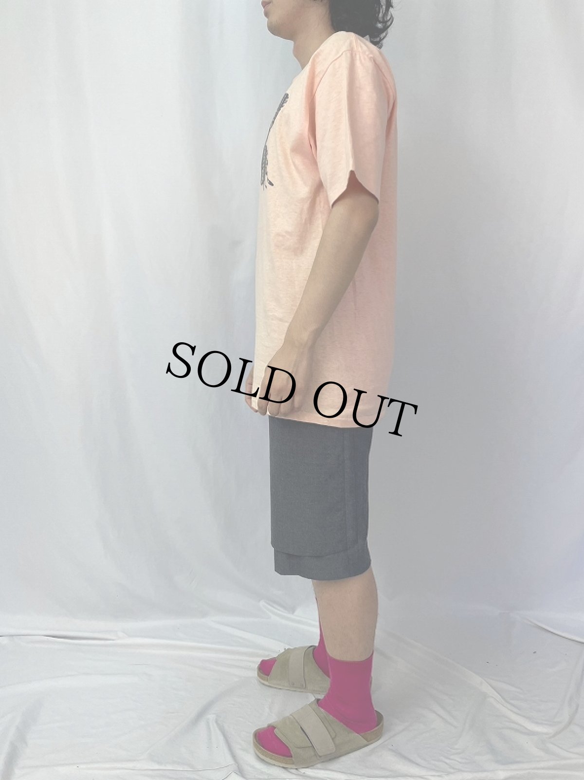 画像3: 90's JANSPORT USA製 蝶×花 アートプリントTシャツ L (3)