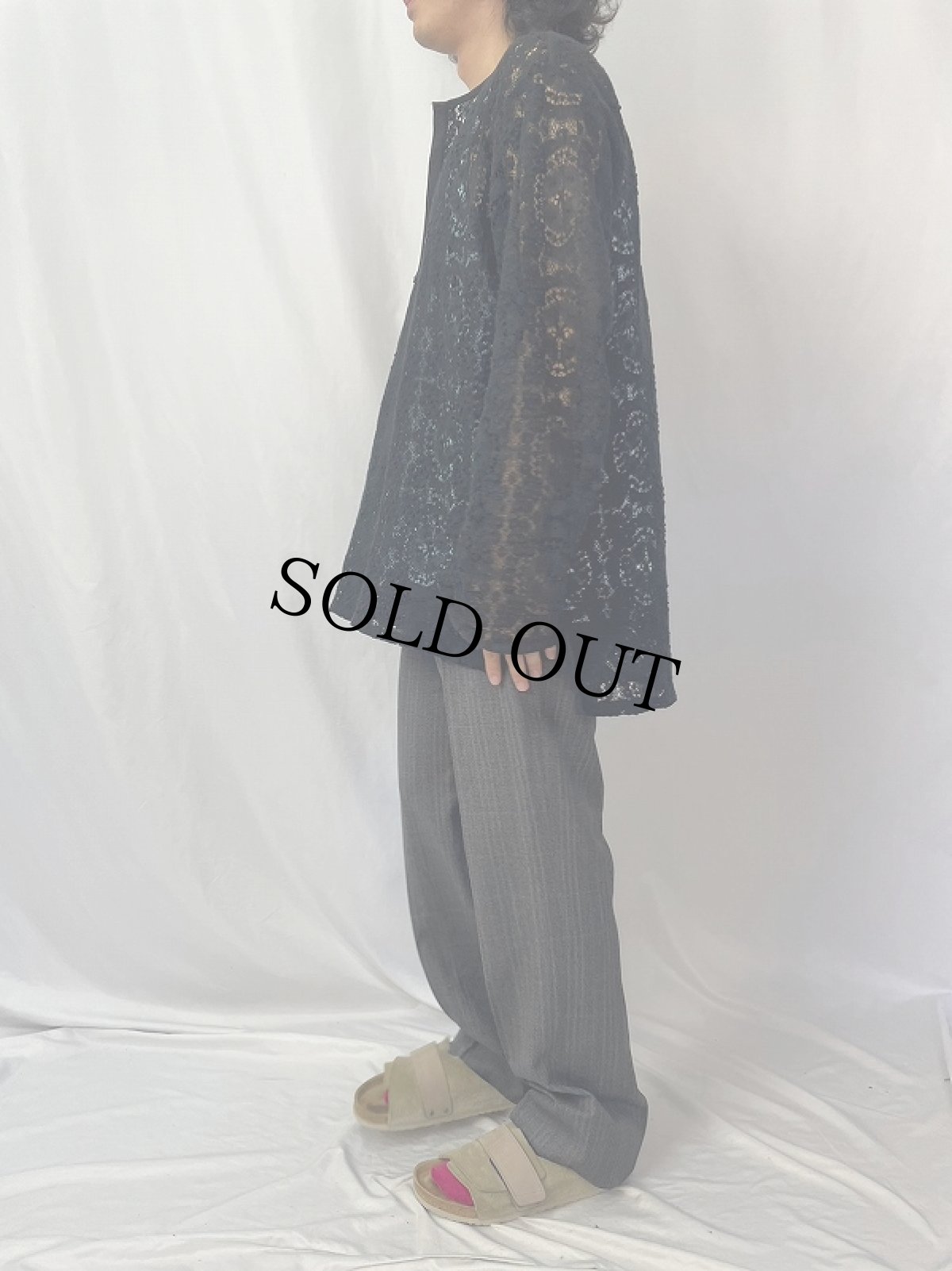 画像3: 50〜60's JAPAN製 "長谷川毛織" チェック柄 1タックウールスラックス W32 (3)