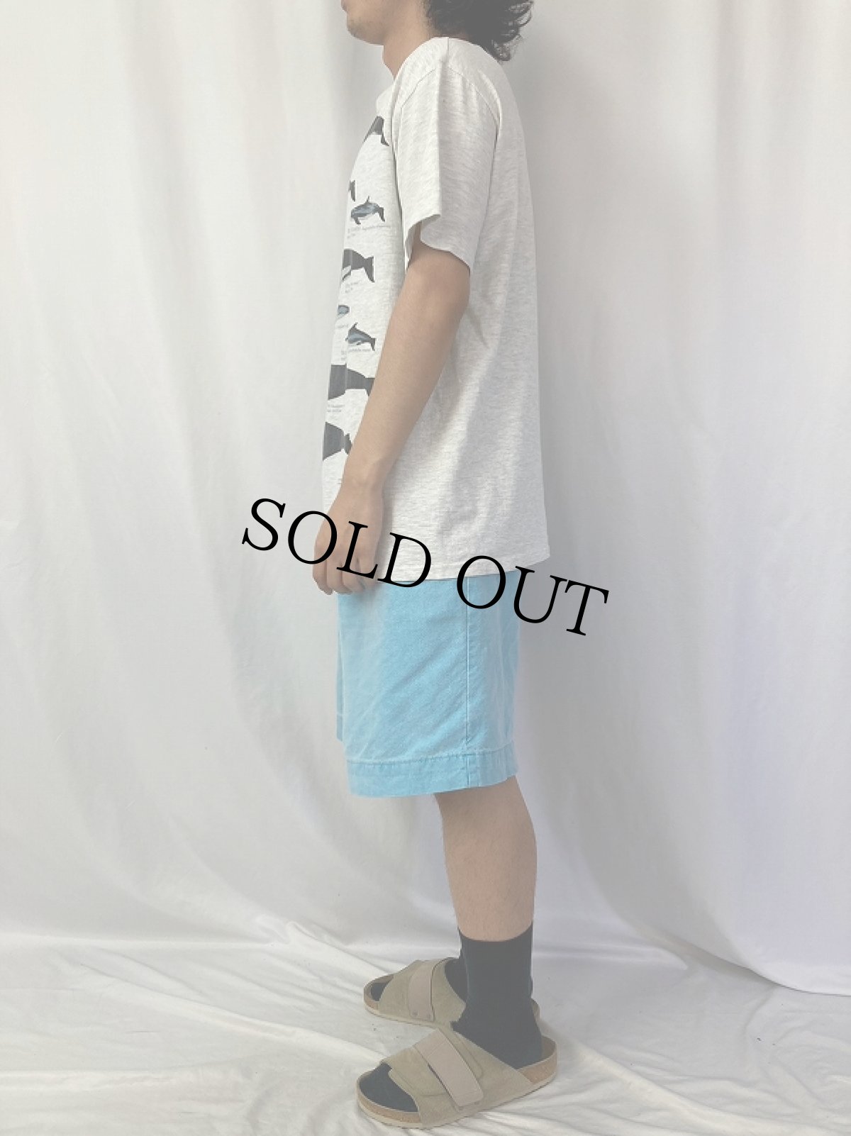 画像3: 90's LIBERTY GRAPHICS USA製 ホエールプリントTシャツ L (3)