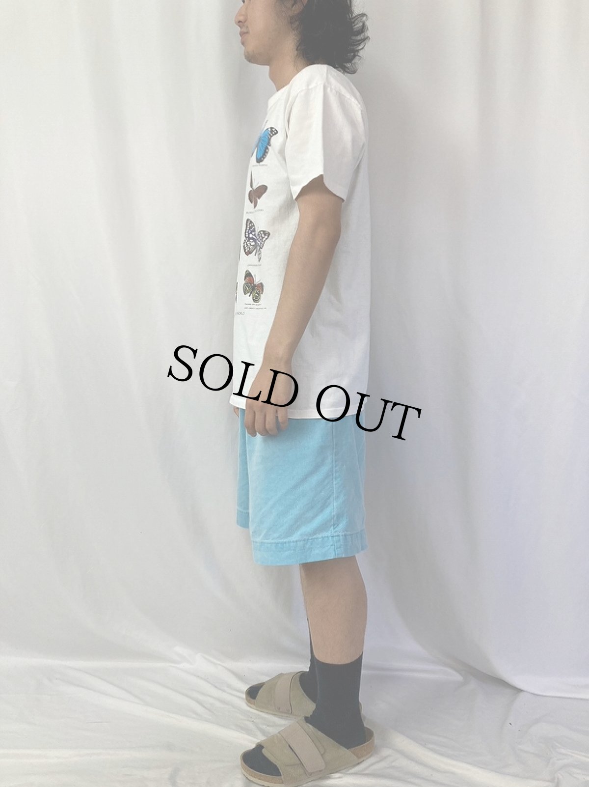 画像3: 90's LIBERTY GRAPHICS USA製 バタフライプリントTシャツ L (3)