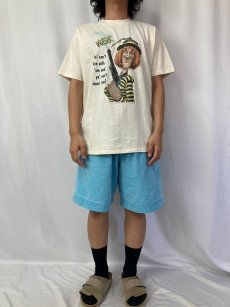 画像2: 90's Mike Scovel USA製 グリーティングカードイラストプリントTシャツ DEADSTOCK L (2)